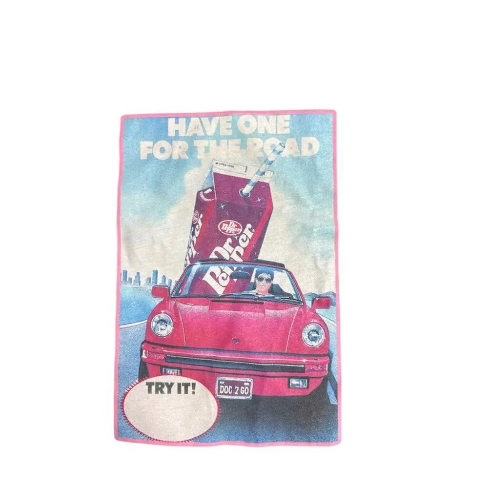 Dr. Pepper "Have One For The Road" Graphic T-Shirt Black Size L - Picture 2 of 5